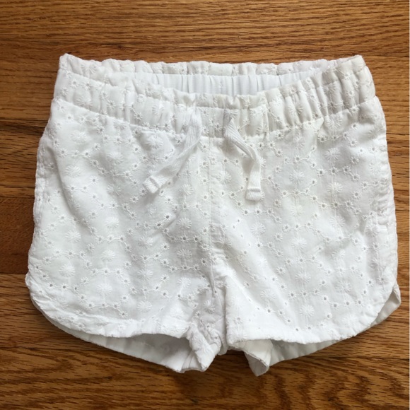 Cat & Jack White Eyelet Drawstring Shorts - Picture 8 of 8